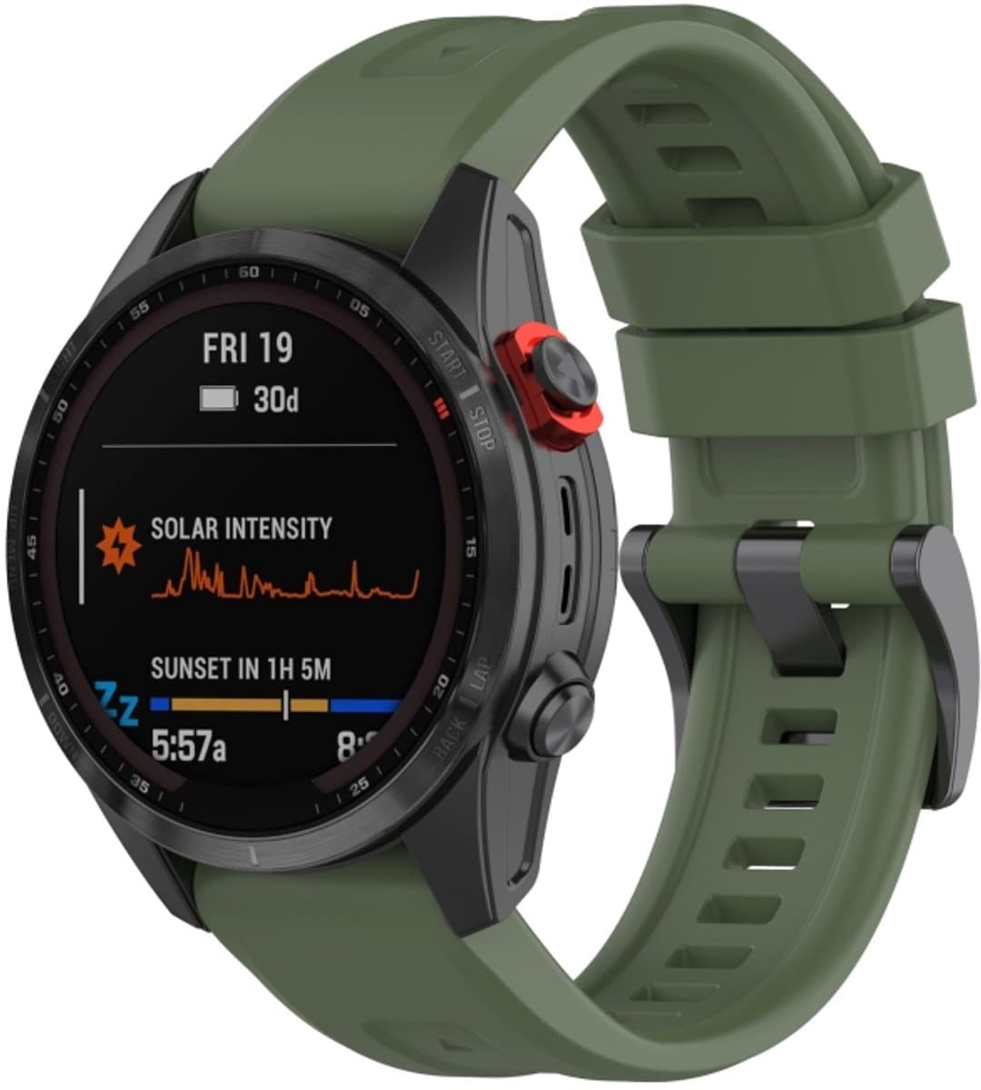 Voor Garmin Fenix 7x Quick Release Silicone Watchband (Leger Groen)
