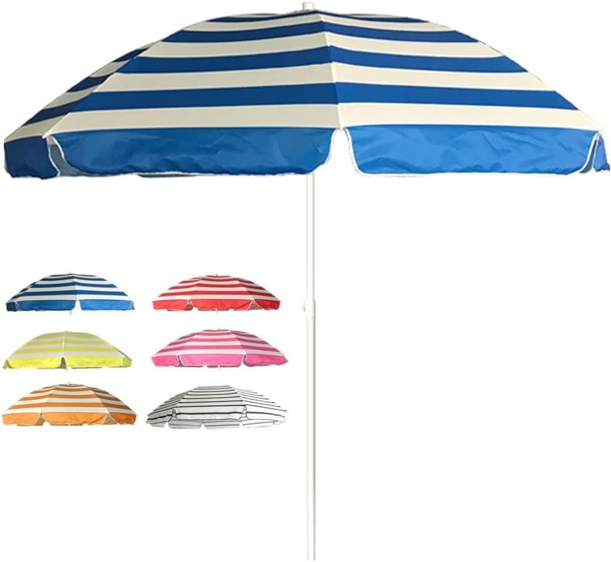 Strandparasol - Parasol Tuin - Bescherming tegen zon - UPF 50+ bescherming - 240 cm - Blauw