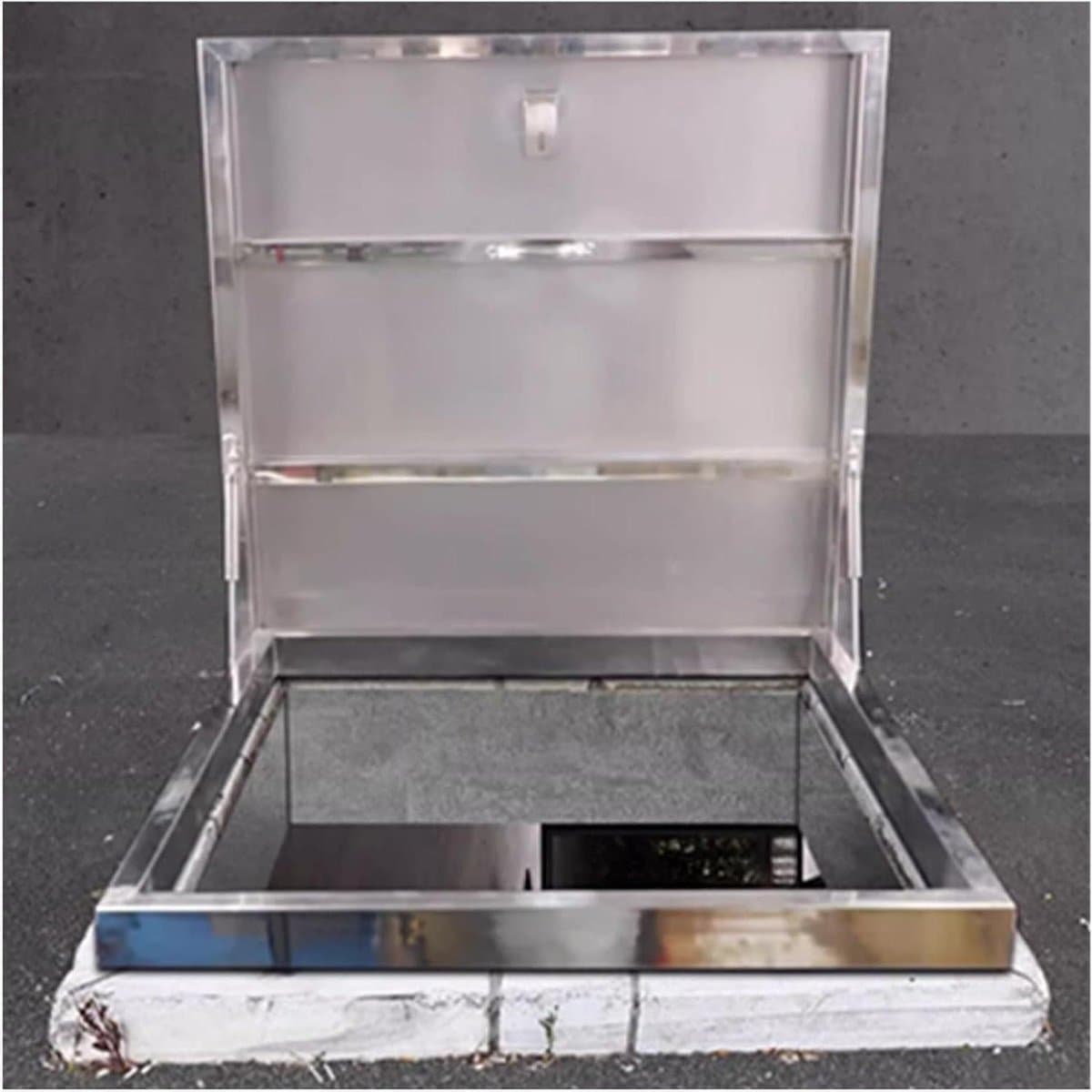 Zoldertrap Uitgangsdeksel - Dakluik Afdekking - Toegang Beveiligen - Roestvrij Staal 304 - 60 x 60 cm - Zilver