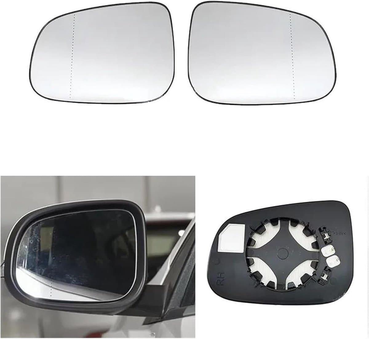 Verwarmd Spiegelglas - Achteruitkijkspiegel Reflector - Veilig Rijden - Mist en Condens Verwijderen - Links - One Color