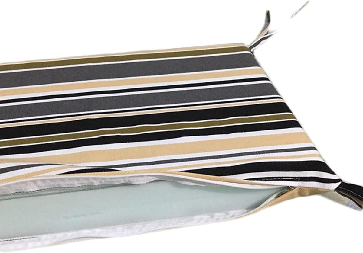 Bankkussen Set - Tuinkussen Zitkussen - Buiten Zitten - Met Bevestigingsbanden - 150 x 40 cm - Grijs