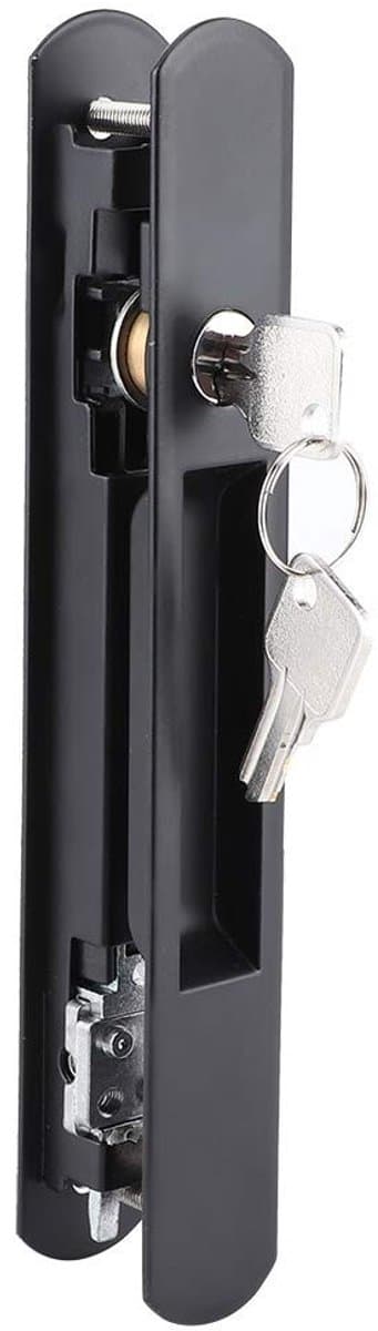 Dailygoods- Schuifdeurslot met 2 Sleutels - Insteekslot - Haakslot - Veiligheidsdeurslot - Roestvrij Stalen Behuizing - Afmetingen 20 x 2,8 cm - Deurslot