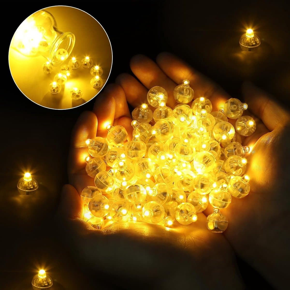 LED ballonlichten 80 stuks - warm wit - mini formaat - ideaal voor feestdecoratie - ShopVlot