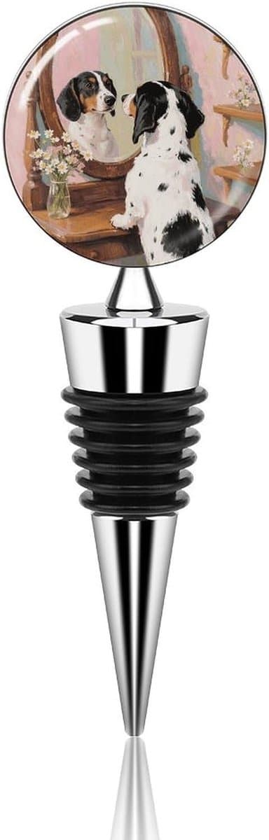 Hondenflesstop - Wijnstopper Flessenplug - Wijn Vers Houden - Herbruikbare Zinklegering - 104 cm - Stijl