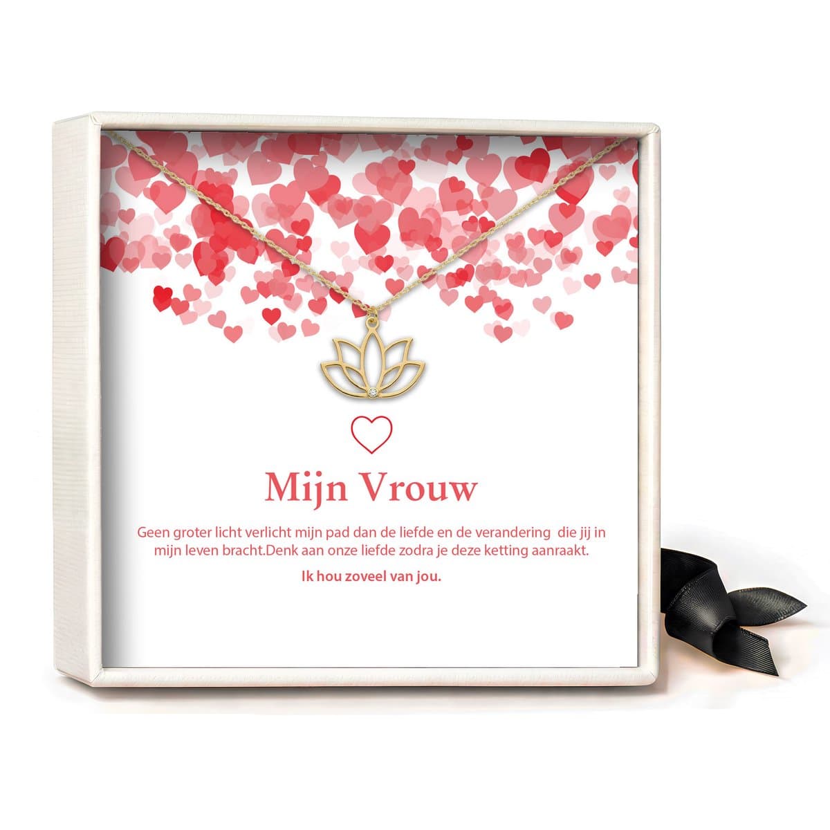 Pera Jewelry - 925 sterling zilveren Lotus ketting - Mijn vrouw - Collier - Ketting Dames - Ketting met Hanger