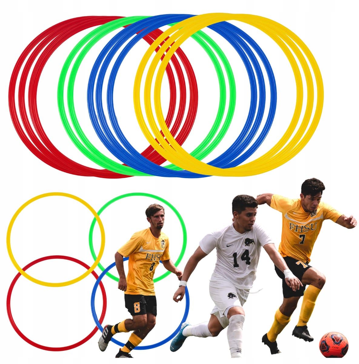 12x Kunststof Trainingsringen 45cm - Coördinatie & Agility