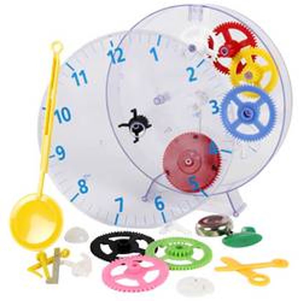 Kinderklok Bouwpakket Mechanisch "mijn eerste klok" - 20cm - Techno Line - Transparant