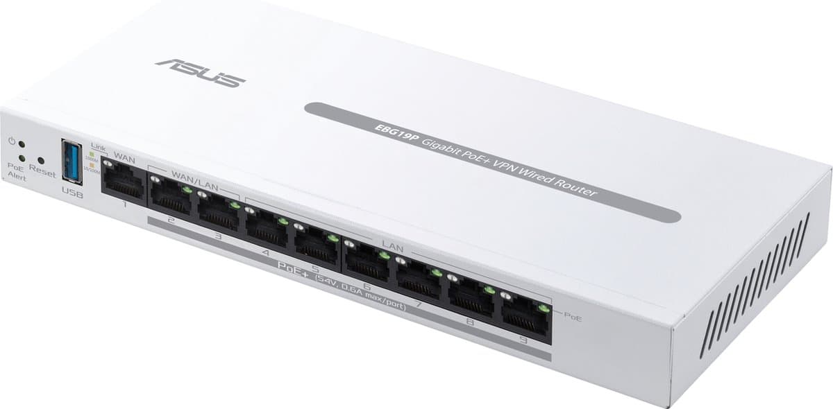 ASUS ExpertWiFi EBG19P bedrade router met Gigabit Ethernet - Wit