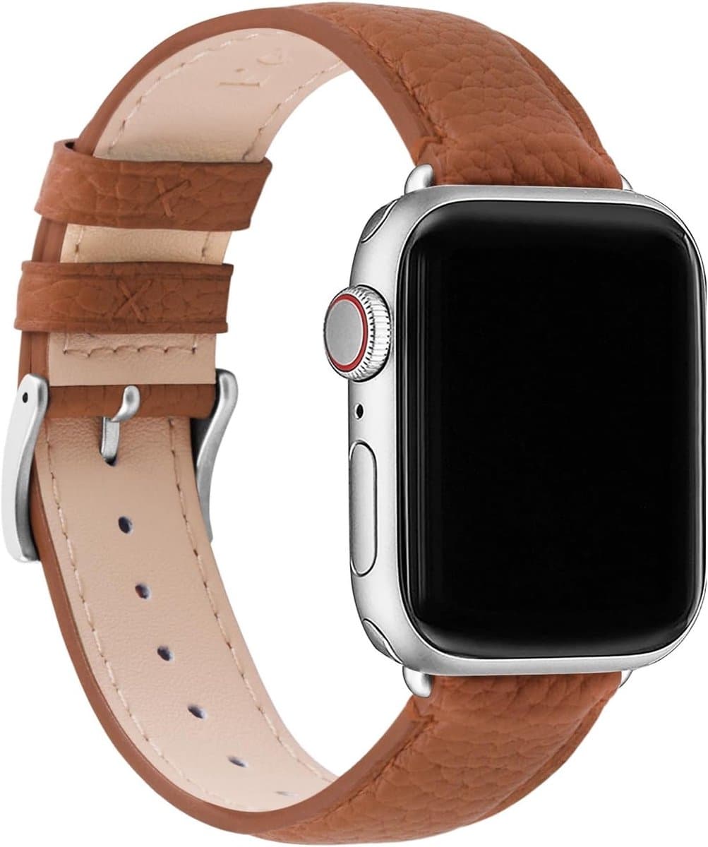Leren Horlogeband voor Apple Watch 38mm 40mm 41mm 42mm 44mm 45mm 49mm, Geschikt voor iWatch Series Ultra, SE, 8, 7, 6, 5, 4, 3, 2, 1 - Comfortabel en Duurzaam Design