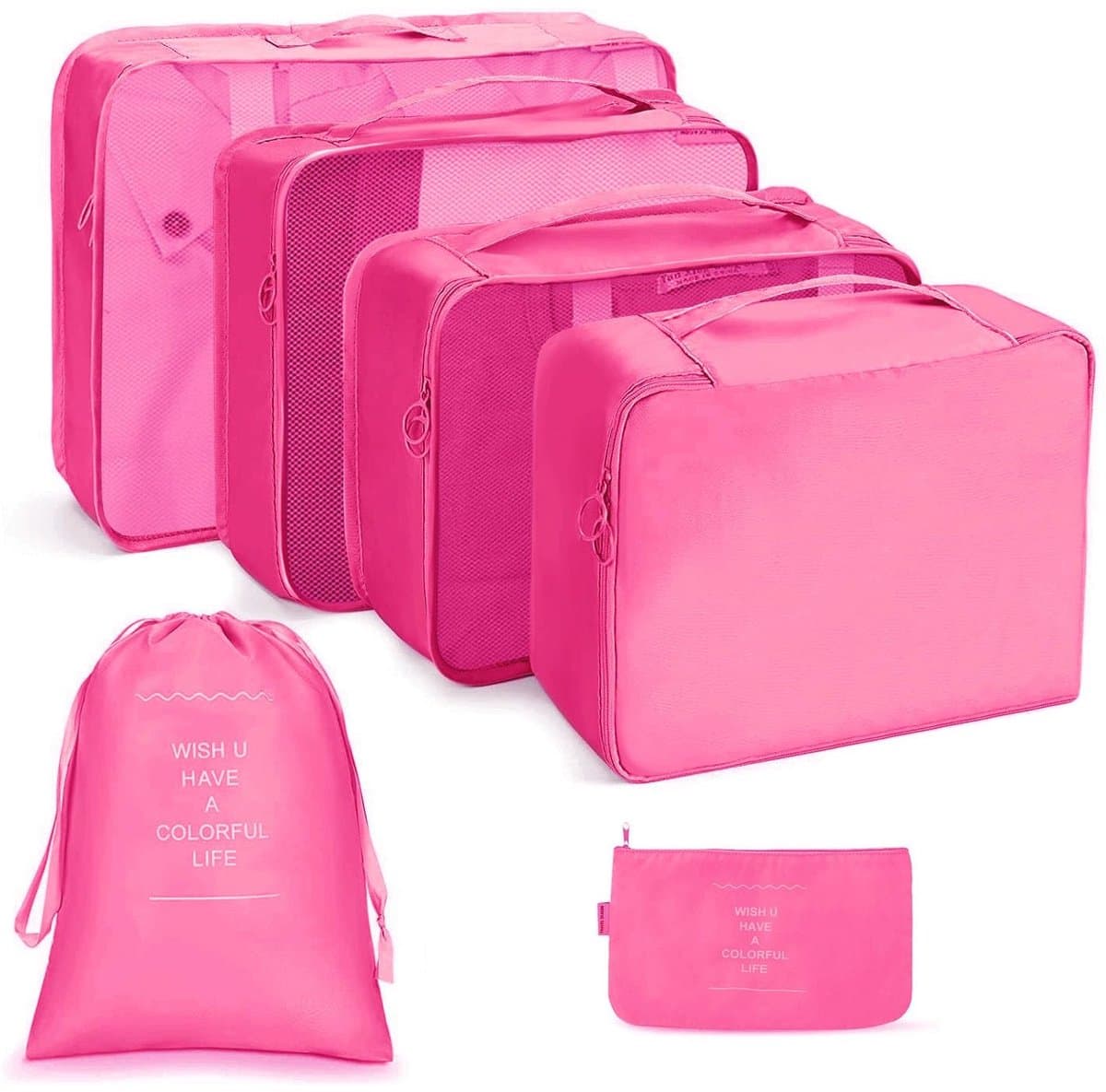 Kubus Koffer Organizer Set - 6 Stuks - Waterdichte Reiskleding Tassen - Reis Organisator Tassen .
