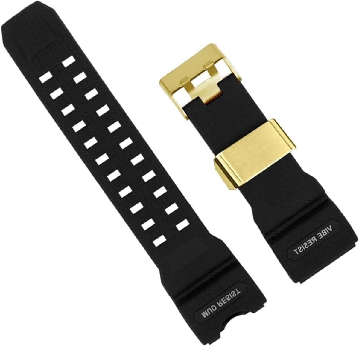 Horlogeband Hars - Sport Riem - Dagelijks Gebruik - Zacht Siliconenrubber - 24 mm Breed - Zwart