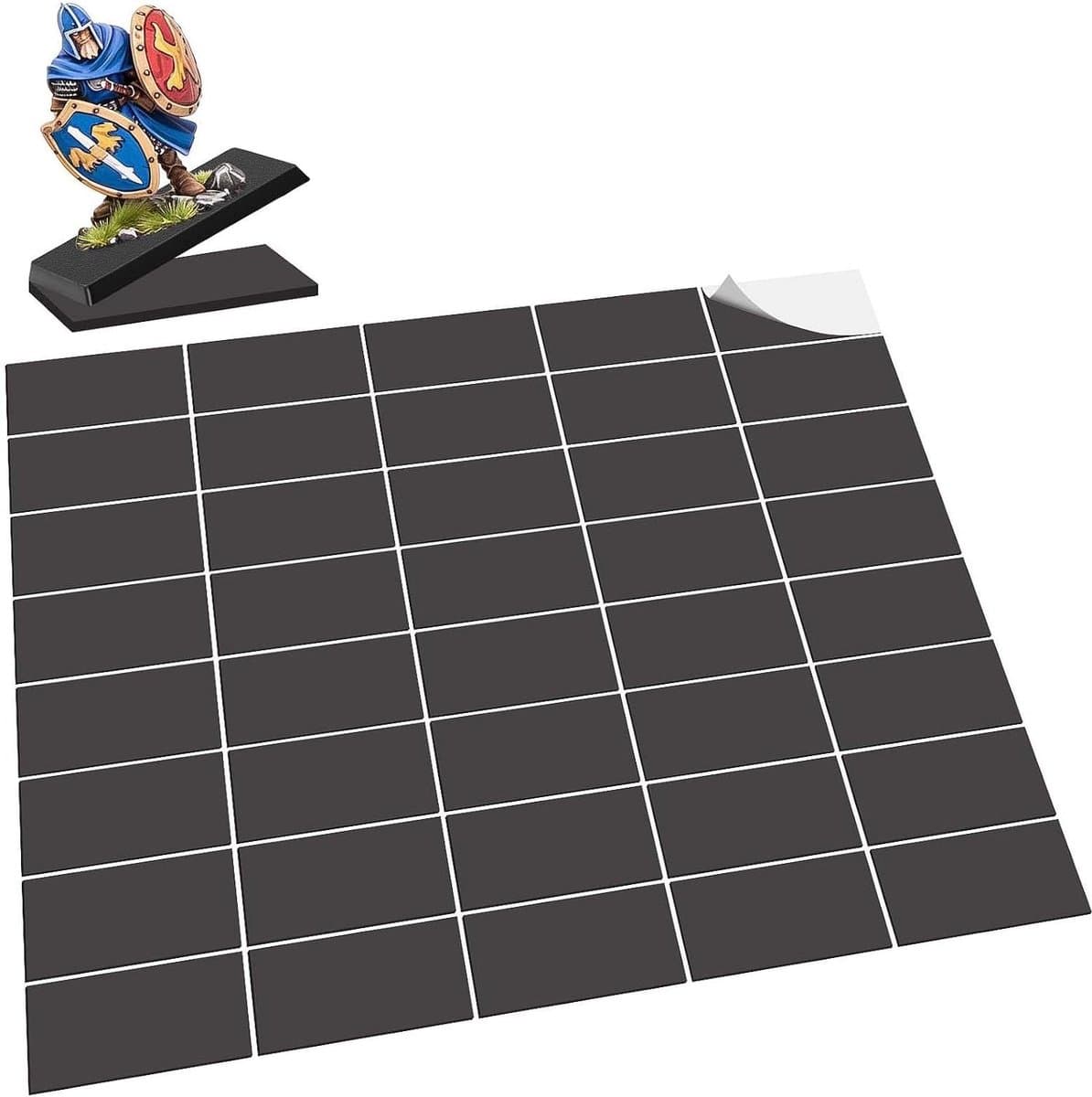 Modelbouw Bases - Miniatuur Bases - Tabletop Gaming - Vierkant Ontwerp - 25 mm - Zwart