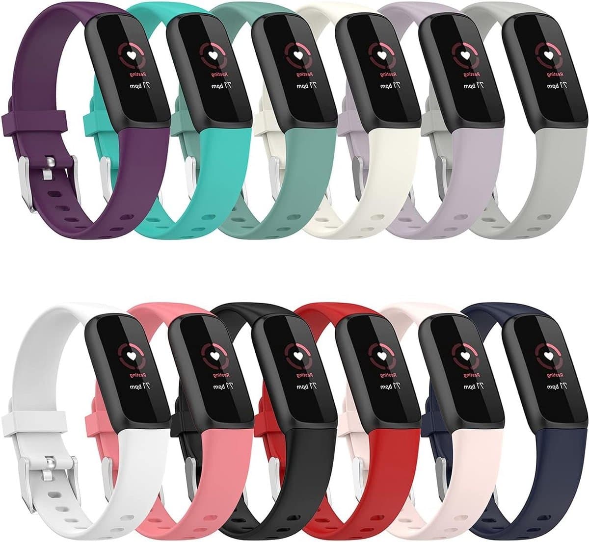 Siliconen Vervangband voor Activity Tracker - Comfortabele en Duurzame Armbanden in Klein Formaat voor Fitbit Luxe