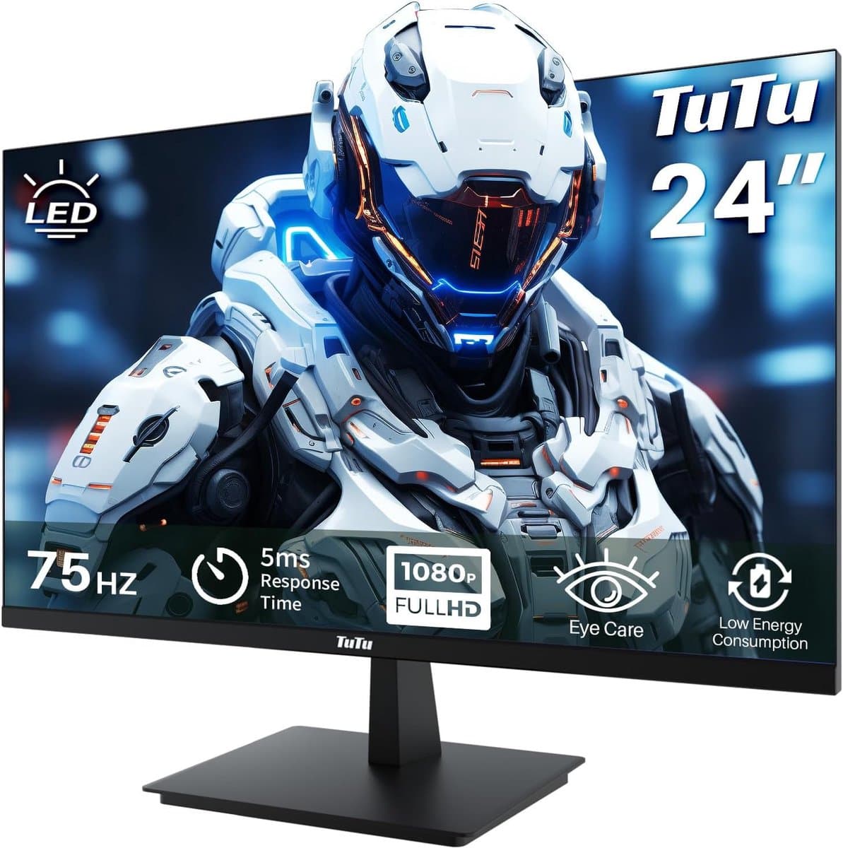 24 Inch Monitor 1920x1080p 75Hz met Oogzorg en Flikkervrij