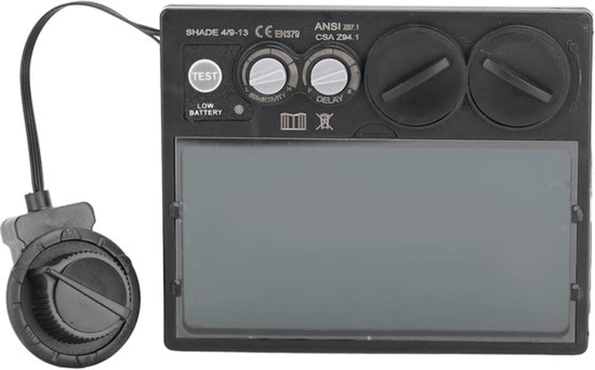 Automatische Zwartoutlaslenzen, Vervanglens voor Lashelm met Verstelbare Gevoeligheid, 100 X 50mm Grote Laslens, Automatische Aan en Uit, Laspetlens met 2 Boogsensoren
