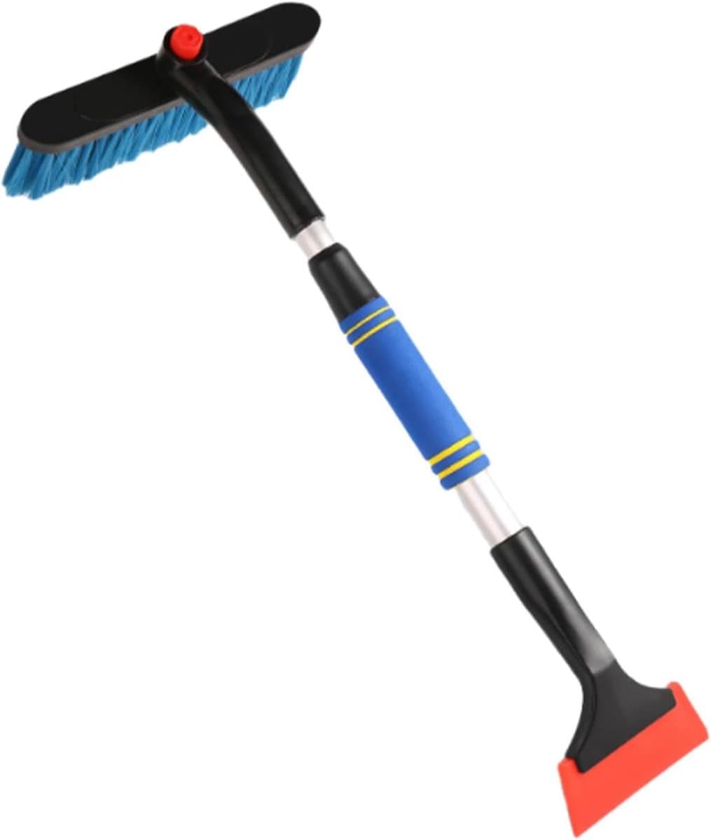 Sneeuw Schraper Borstel - Winter Accessoire - Auto Winterklaar - Uitschuifbaar Handvat - 85 cm Lengte - Blauw