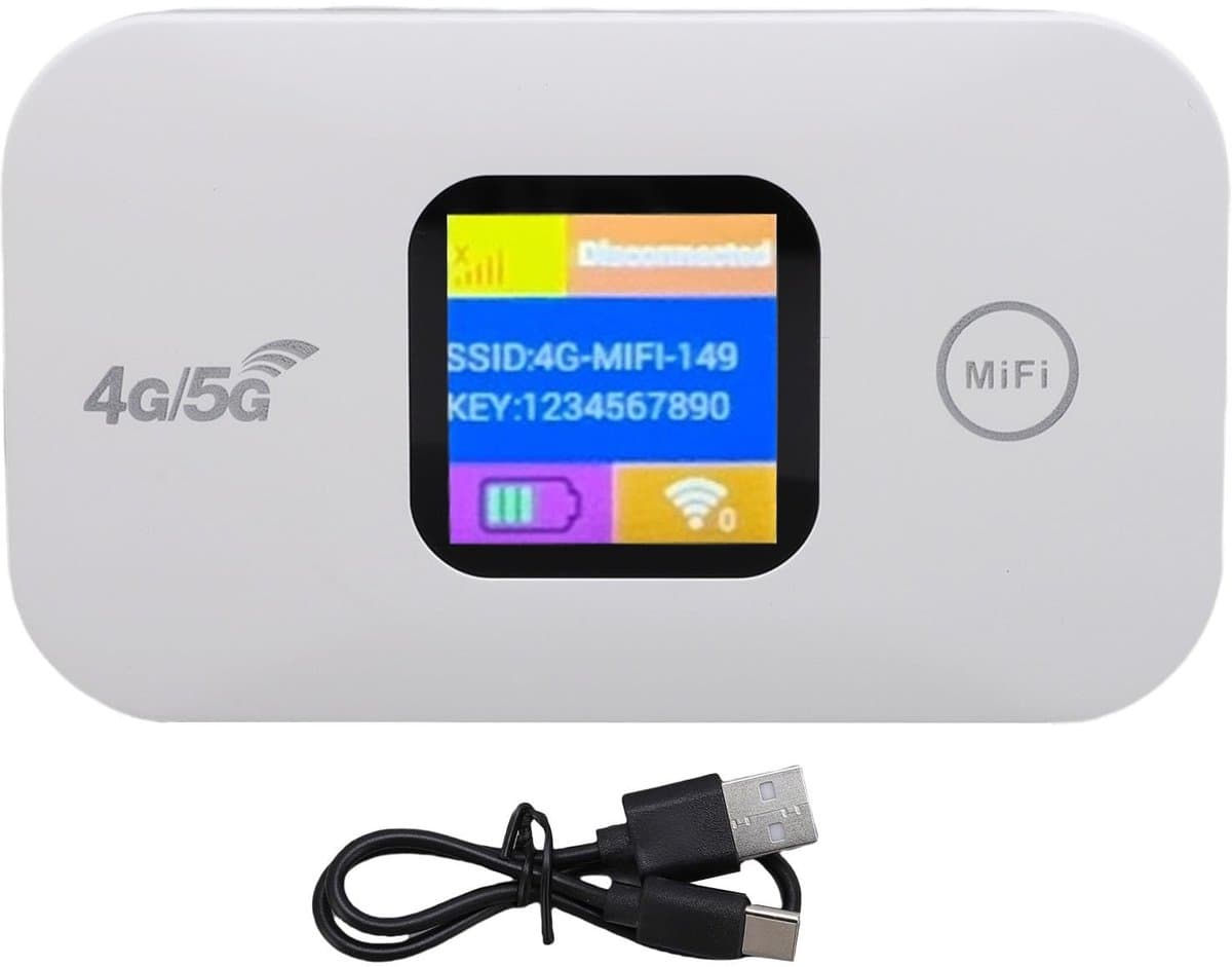 ONF3 - Draagbare WiFi Hotspot - 4G LTE Router - Verbinding voor 10 Apparaten - Snelheid tot 300 Mbps - SIM Slot - Ideaal voor Thuis en Op Reis -...