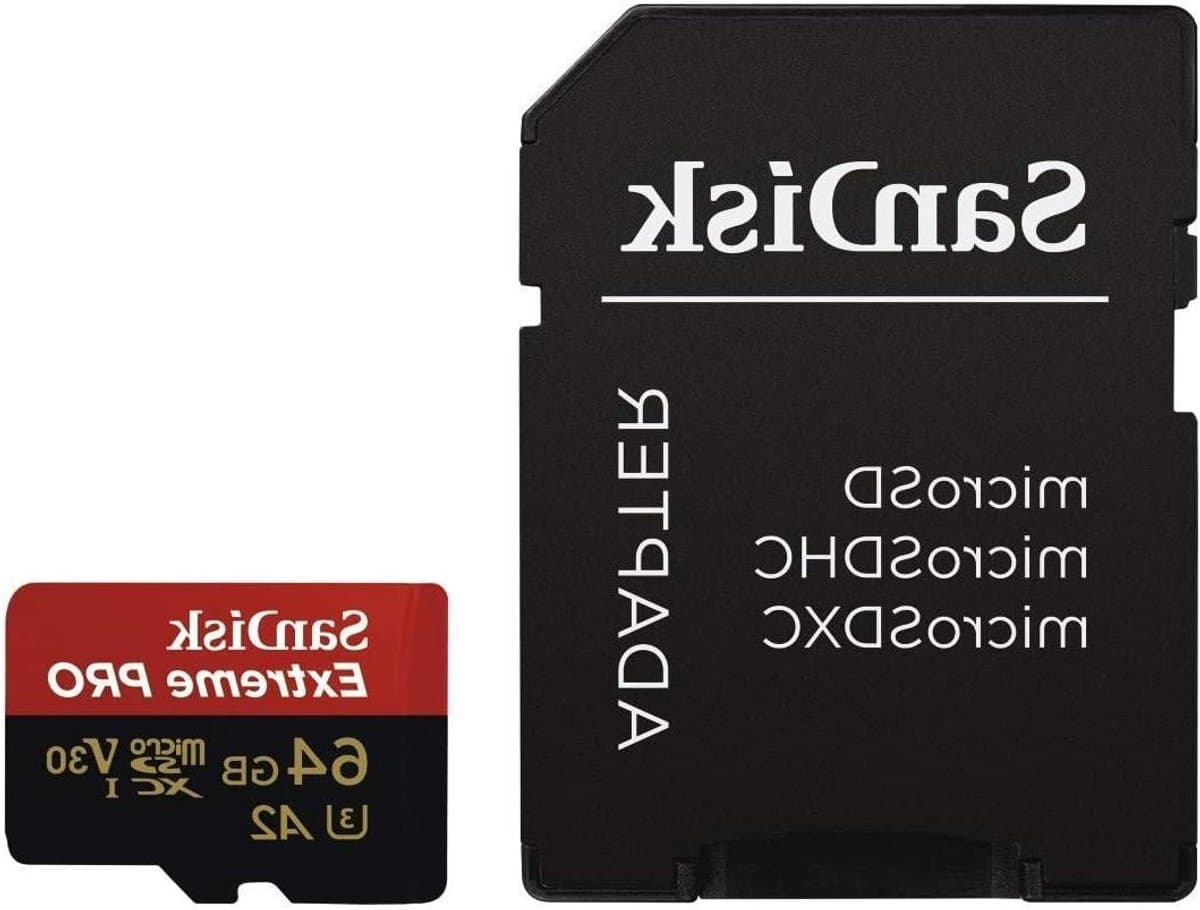 MicroSDXC Geheugenkaart - SD Kaart Opslagkaart - Foto's Opslaan - Waterdicht en Schokbestendig - 64GB - zwart