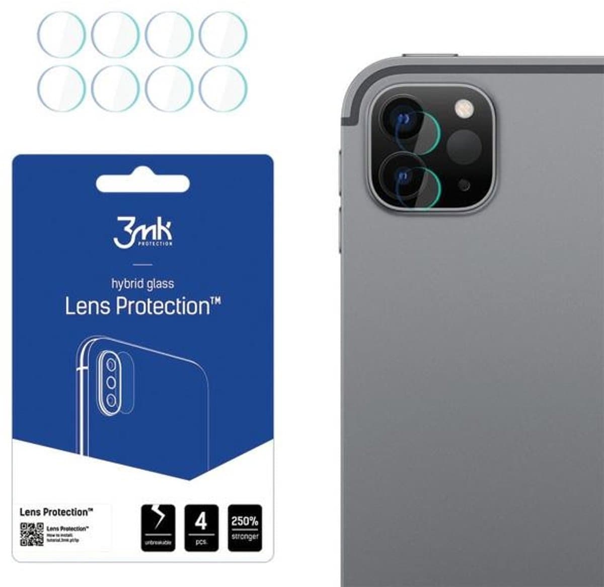 3MK Lens Protect - Cameralensbescherming - iPad Pro 12.9 5e Gen - Transparant - 4 stuks