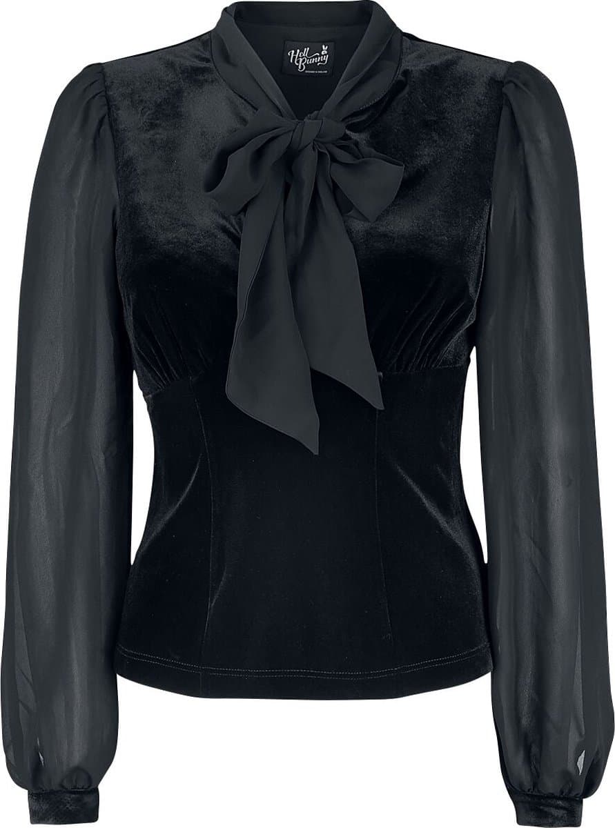 Hell Bunny Gabriella Dames Blouse - zwart - M