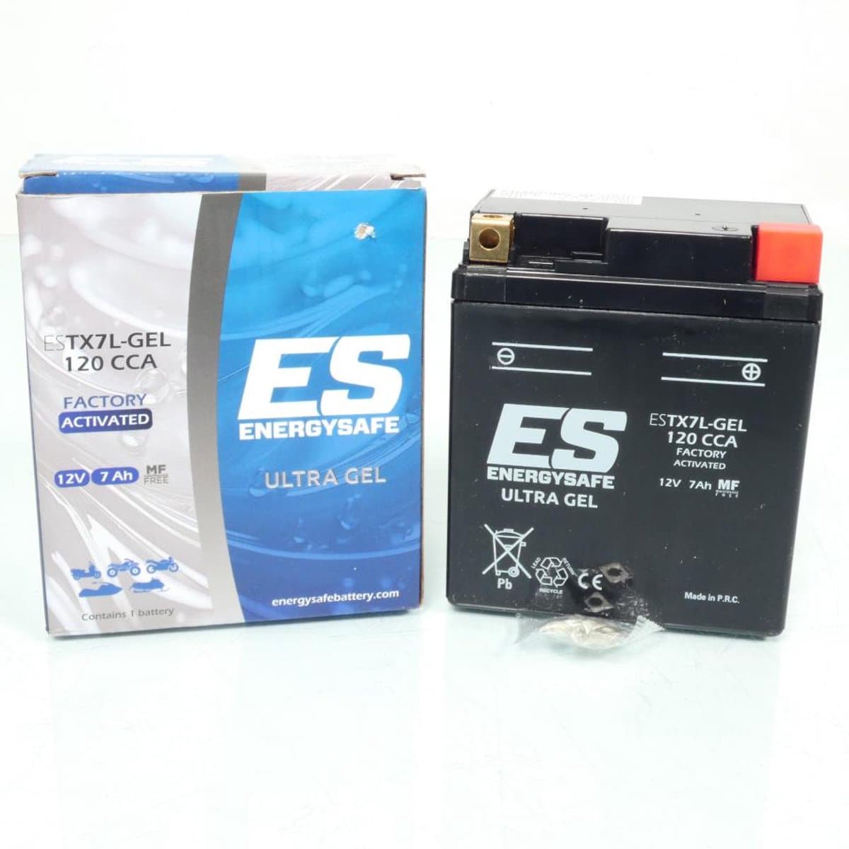 Batterie SLA Energysafe pour Moto Derbi 125 Senda Xtrem 2018 à 2020 YTX7L / 12V 7Ah Neuf
