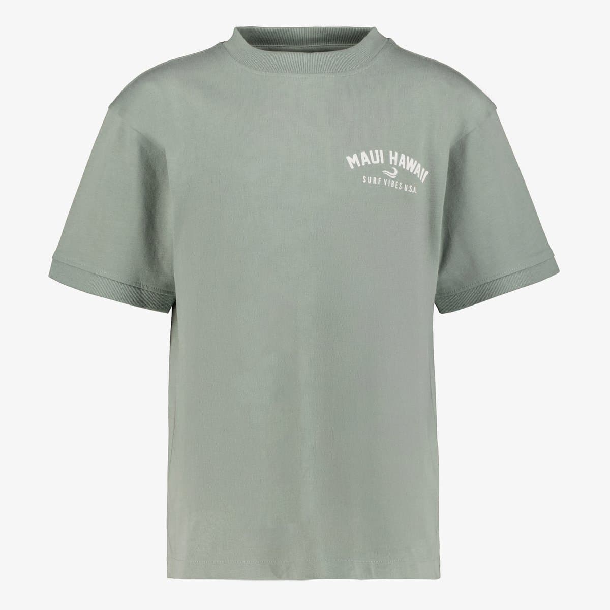 Unsigned jongens T-shirt groen - Maat 134/140