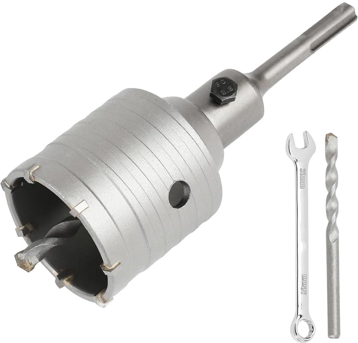 Holle Boorkroon 60mm voor Beton en Metselwerk met SDS Plus Adapter