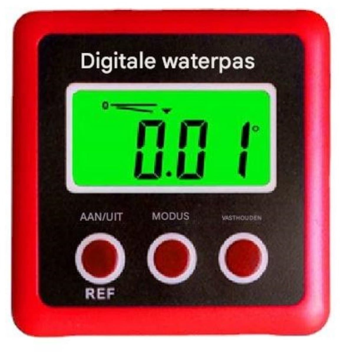 GELLDG Digitale Hoekmeter - Digitale Hellingsmeter - Percentage Weergave - Resolutie 0.01 - Precieze Meting - Plastic Behuizing - 58*58*32MM - Geschikt voor Bouw en Installatie - rood