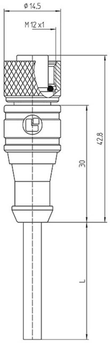 Lutronic 1064 Sensor/actuator connector, geassembleerd M12 Aantal polen (sensoren): 4 Koppeling, recht 10.00 m 1 stuk(s