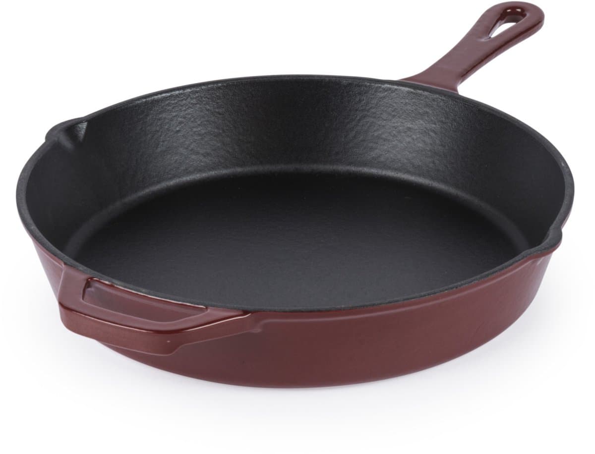Salter Chester Gietijzeren Koekenpan - 26cm Universele Skillet - Rood