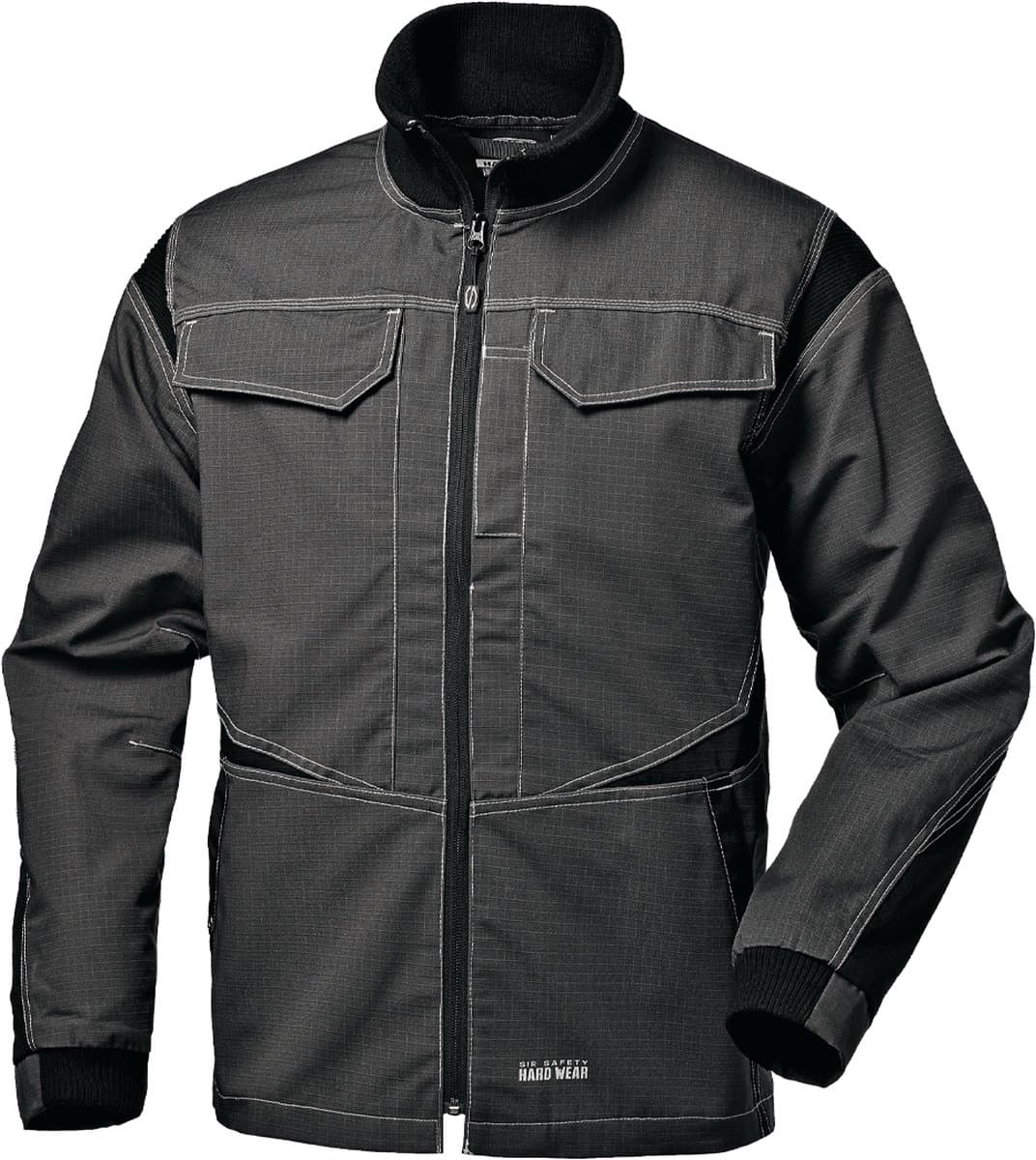 SIR SAFETY INDUSTRIAL Stof Werkjas HEREN Veiligheidsjas Grijs - Cordura Verstevigd - Reflex Inzetten - Drievoudig Gestikt