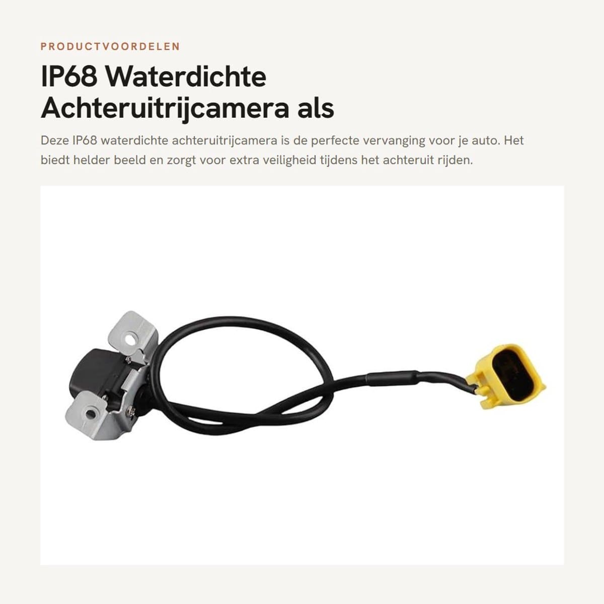 Dailygoods- Achteruitrijcamera IP68 Waterdicht - Vervanging voor IX35 2009-2015 - ABS/Metaal - Plug and Play - OEM 95790 - Geschikt voor Tucson/Sorento - Parkeercamera