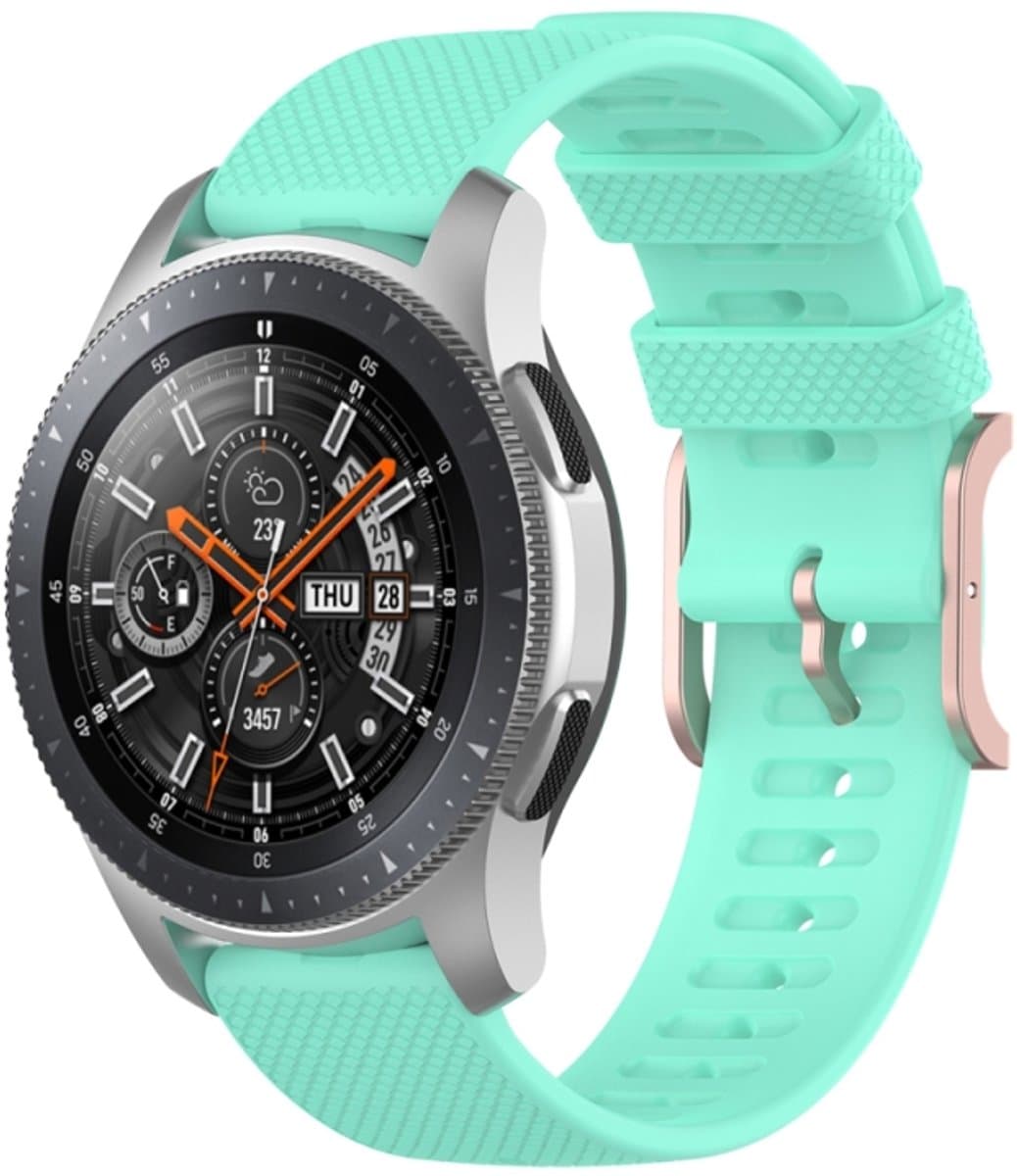 Voor Samsung Galaxy Watch3 45 mm / Galaxy Watch 46 mm 22 mm polsband met stippenstructuur (mintgroen)