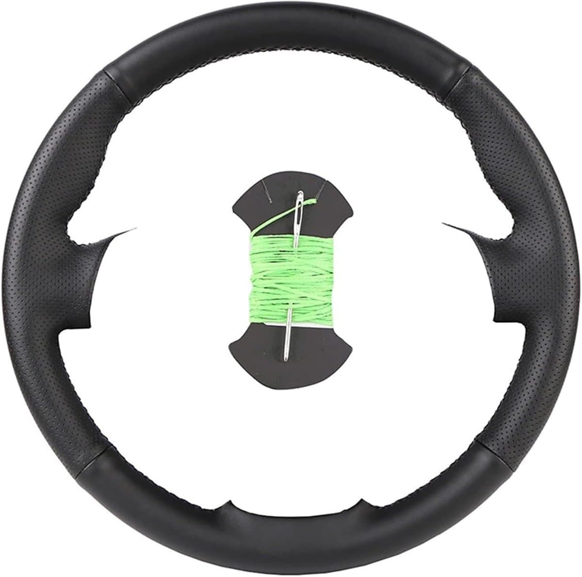 Stuurwielhoes - Auto Interieur - Rijcomfort Verbeteren - Op Maat Gemaakt - 38cm Diameter - Groen