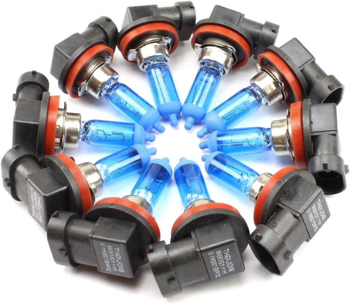 Halogeenlampen Set - Xenon Look - Auto Verlichting - UV Kristalglas - 10 Stuks - Super Wit