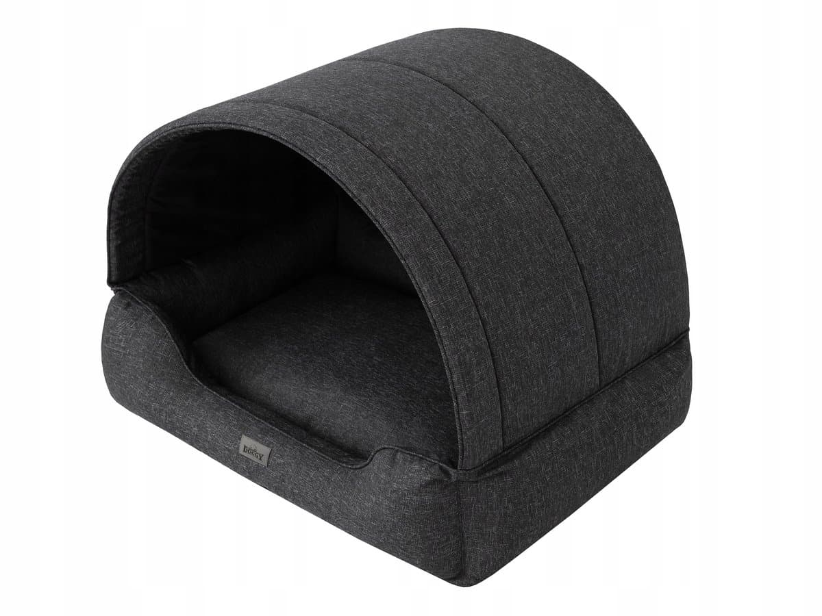 Honden- en Kattenbed 2-in-1: Comfortabele Bench met Dak, 80x60cm