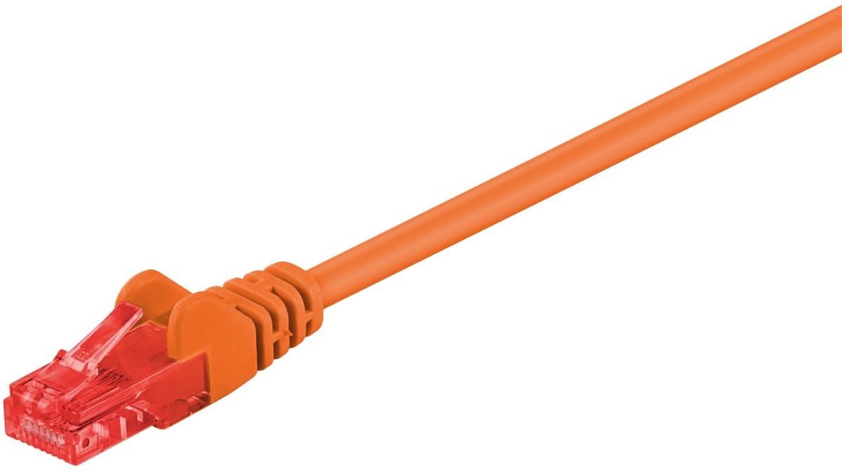 Wentronic CAT6 Netwerkkabel - RJ45 - oranje - 1.5 m