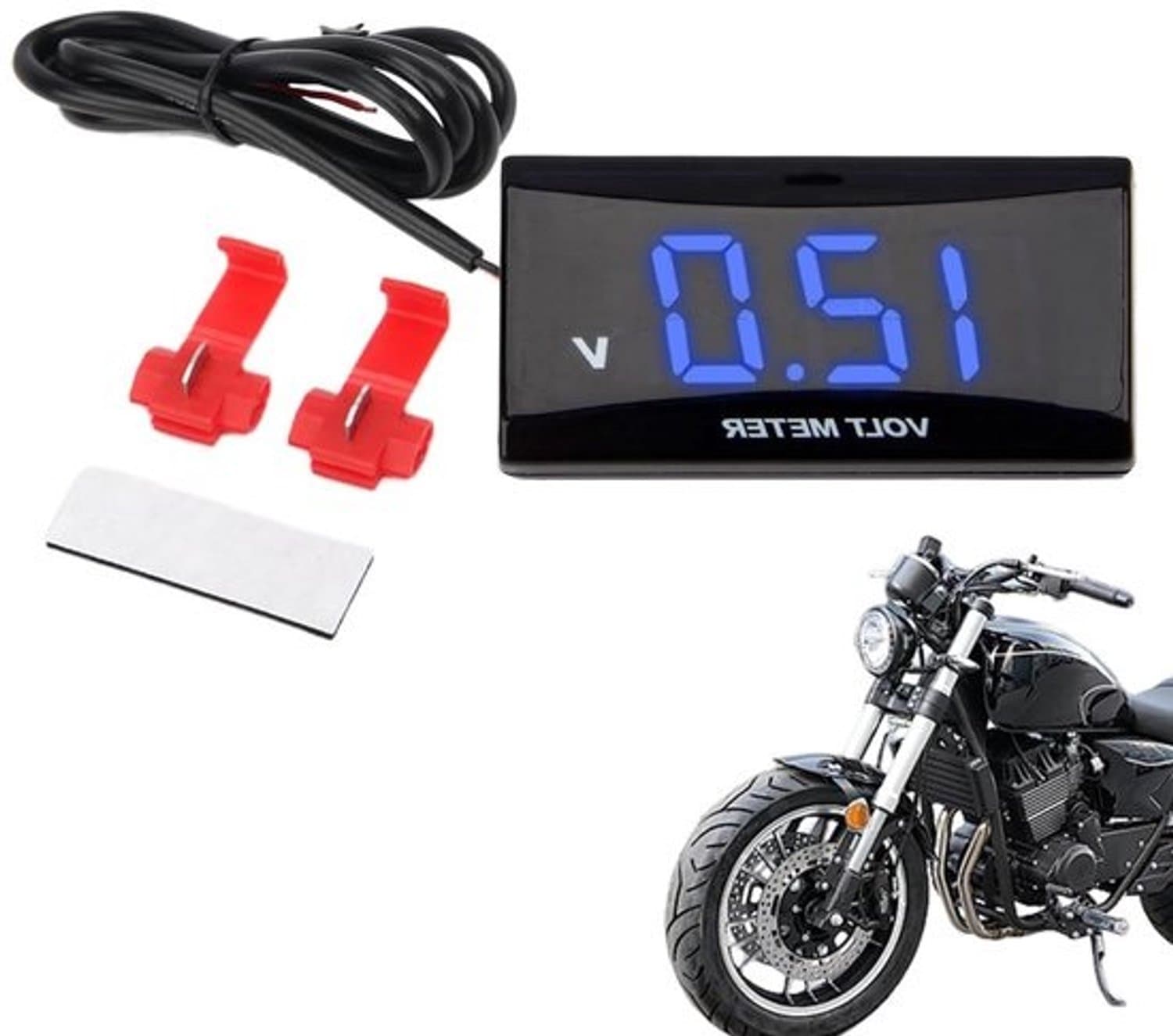 Accumonitor - Accutester - Voor voertuigonderhoud - Zonlichtleesbaar lcd-scherm - 0-20V - Blauw