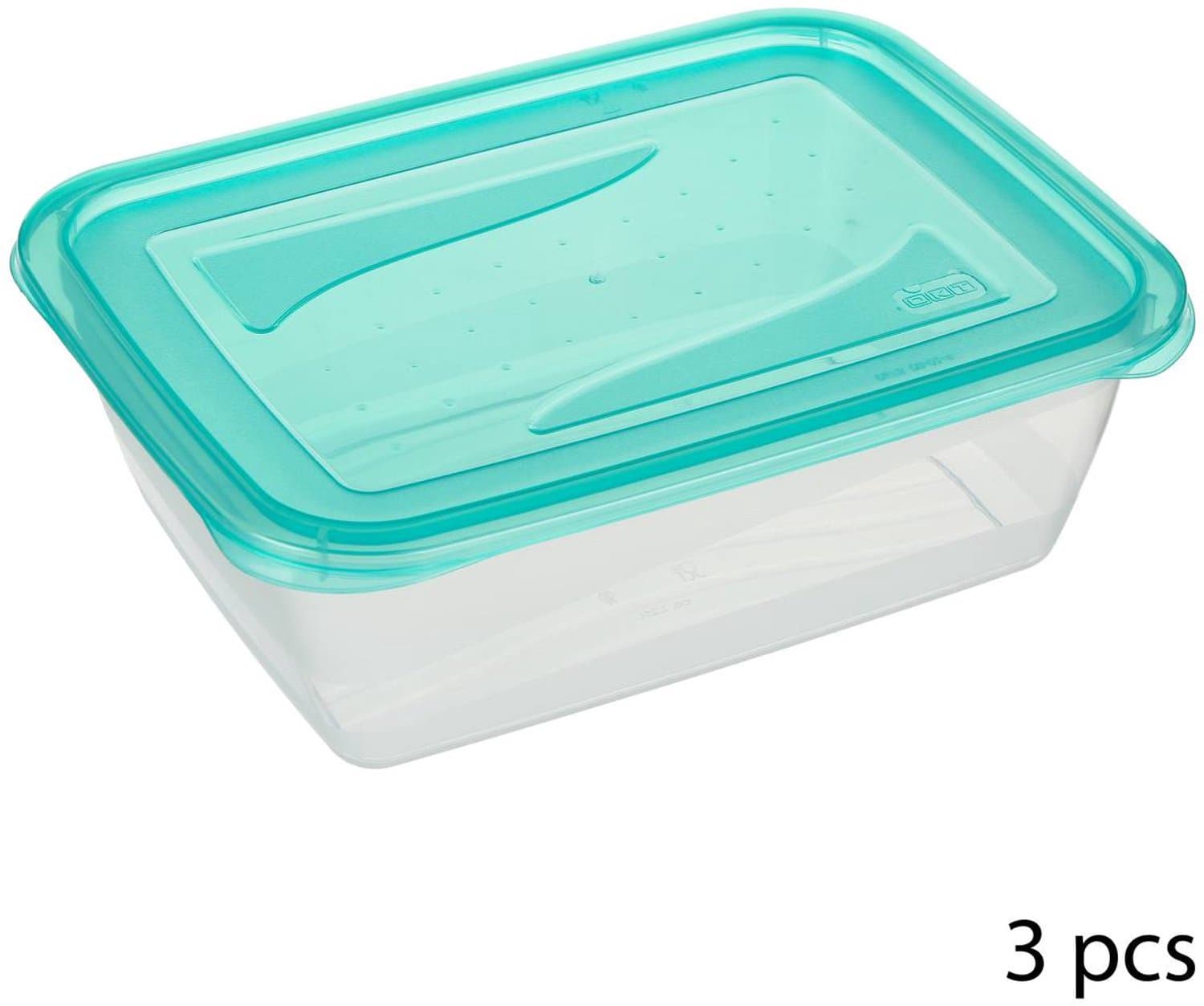 5five PE Voedselopslagdozen Set - 3 stuks, Transparant, 1,25 L