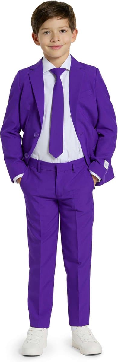 OppoSuits Purple Prince - Jongens Pak - Carnavalskleding - Thema Feest - Maat 110/116