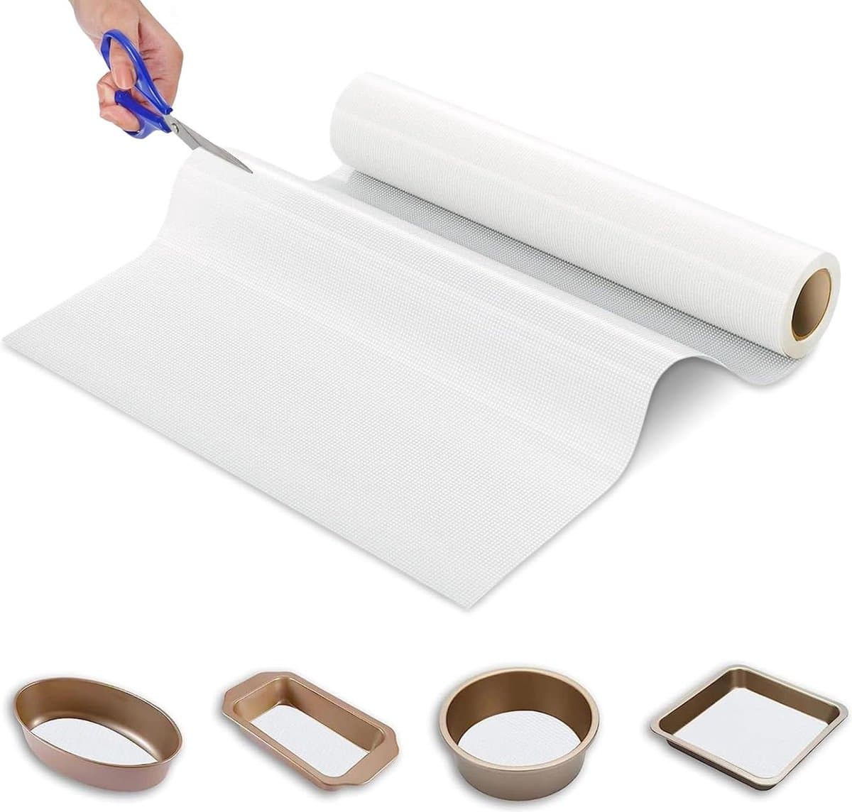 Op maat te snijden herbruikbare siliconen bakmat - anti-aanbaklaag - 30 cm x 25 m - hete luchtfriteuses - vaatwassers - vriezers