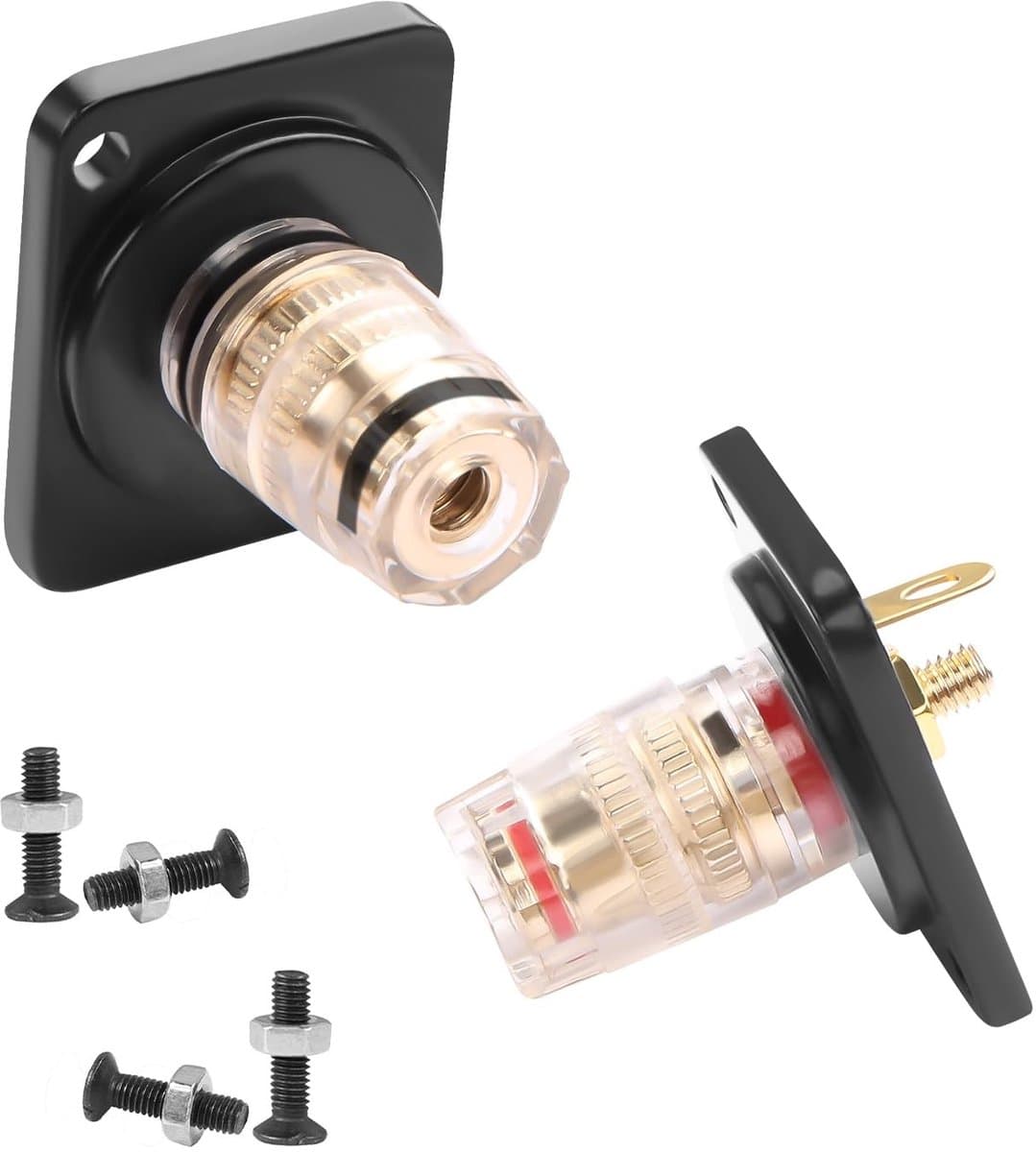 4mm Banana Plug Speaker Clamp Frame met Transparante Isolatie, Voor DIY Audio Projecten