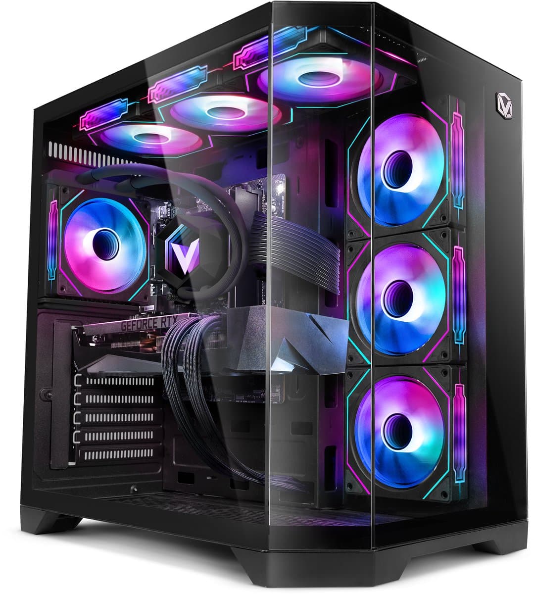 Vibox Gaming PC - Ryzen 7 5700X - RTX 5070 Ti - 32GB RAM - 1TB NVMe SSD - Windows 11 - WiFi 6 + Bluetooth 5.4 - Waterkoeling