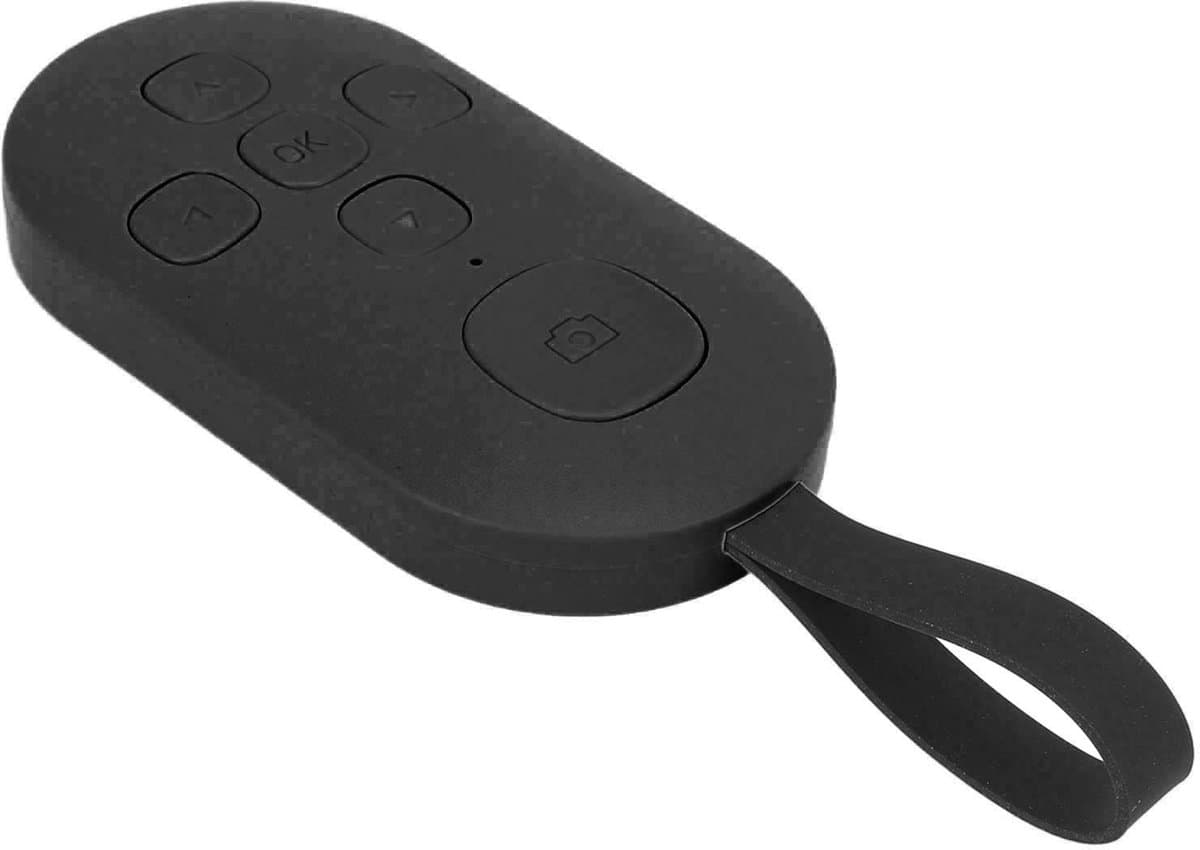 Allecto - Bluetooth Afstandsbediening - Paginaturner - Oplaadbare Videocontroller - Zwart - Selfie-knop - Geschikt voor TikTok - Compact formaat