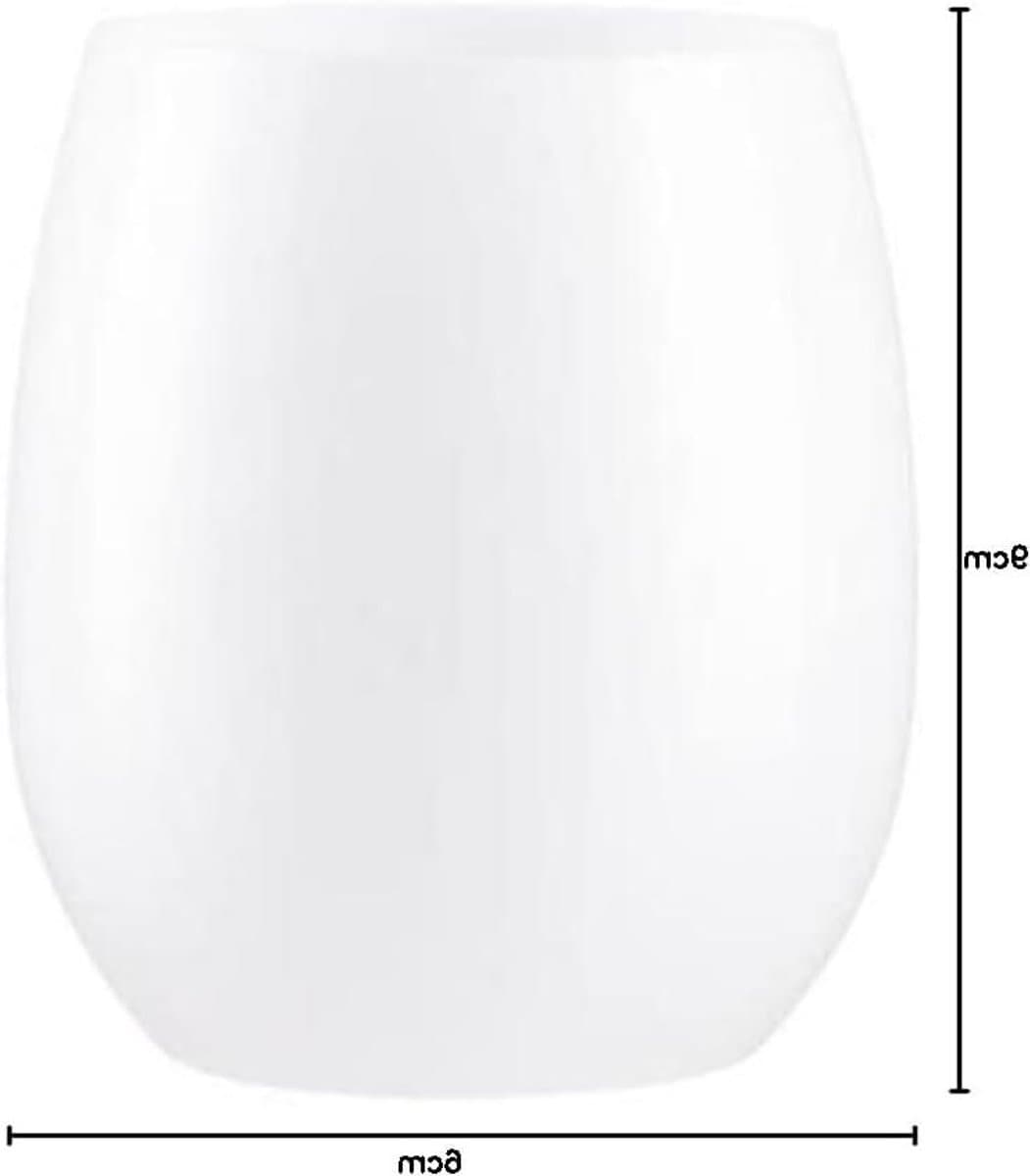 Plastic Wijnglazen - Onbreekbare Bekers - Feestelijke Gelegenheden - BPA-Vrij Materiaal - 24 Stuks - Wit