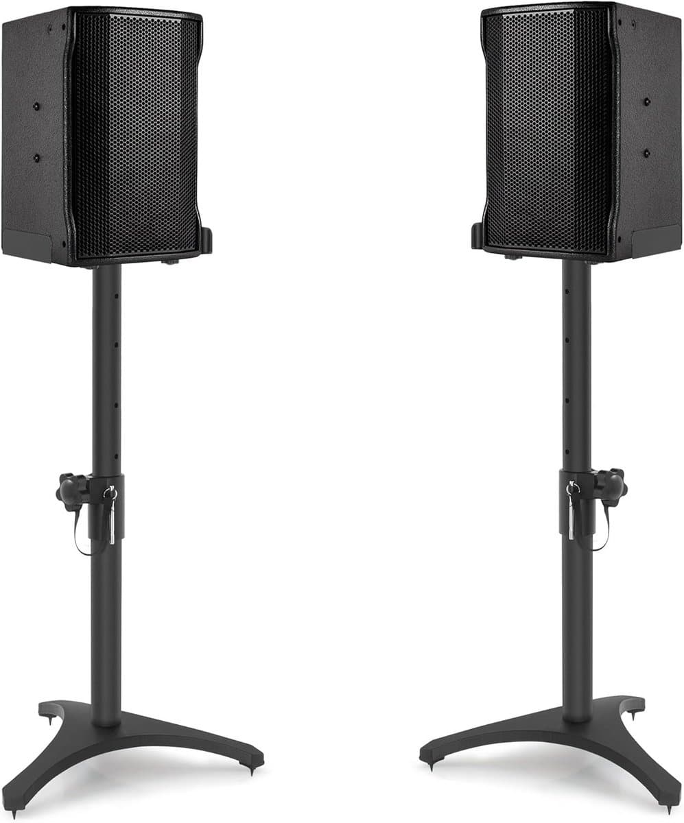 Speaker Stands - Luidspreker Voetstukken - Optimaal Geluid - In Hoogte Verstelbaar - Tot 75 cm - Zwart