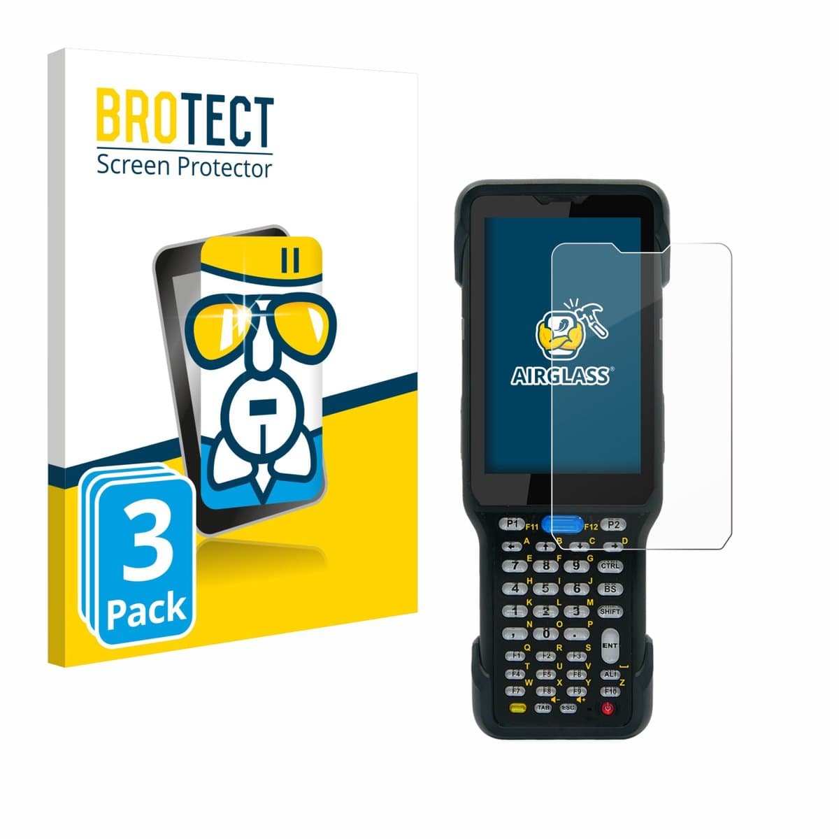 Screenprotector 3 Stuks voor Unitech HT730 Beschermglas transparant