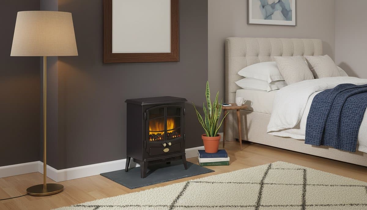 Elektrische Haard Vrijstaand – Casa Velluto Tango LED Sfeerhaard met Kolenvuur – 2kW Verwarming – Afstandsbediening – Thermostaat – Zwart – Optiflame Effect
