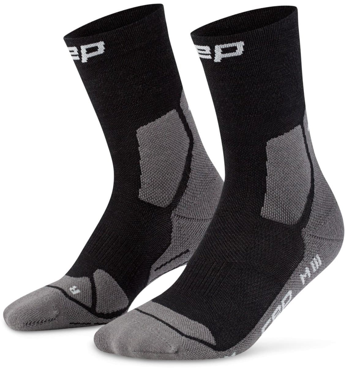 CEP Hiking Light Merino Mid-Cut Compressie - Zwart/Grijs - Heren(39-42)