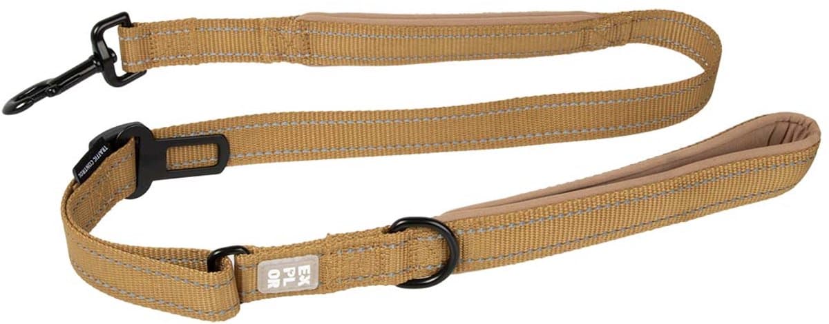 duvoplus EXPLOR Ultimate Fit leiband On-The-Road Classic voor honden 130cm-25mm honey gold
